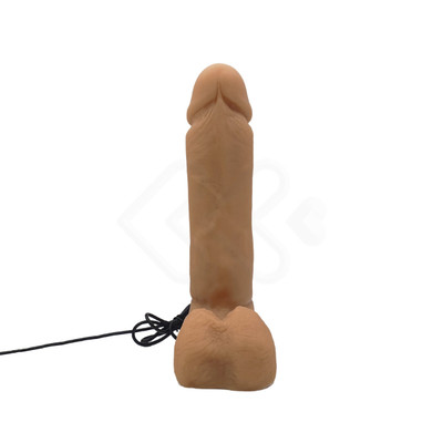 Foto 6 do produto Prótese Peniana Realística com Ventosa na Base, Vibração Multivelocidade e Controle Remoto com Fio - Pura Luxúria | 17,5 x 4,9 cm