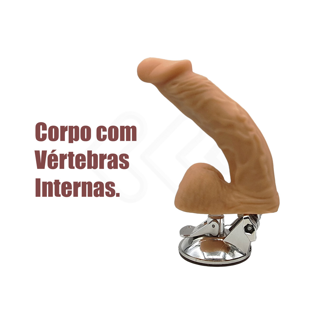 Prótese Peniana Realística com Vértebras Internas, 12 Vibrações e Ventosa na Base - Chuck Vibration 7.5 | 17,3 x 4,2 cm - 5