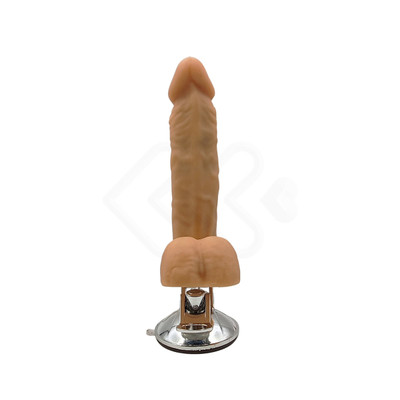 Foto 4 do produto Prótese Peniana Realística com Vértebras Internas, 12 Vibrações e Ventosa na Base - Chuck Vibration 7.5 | 17,3 x 4,2 cm