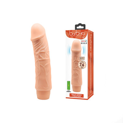 Foto 1 do produto Prótese Peniana Realística com Vibração Multivelocidade - Barbara Let Me Thrill You Softly Jeff 7.6" | 16,5 x 3,7 cm