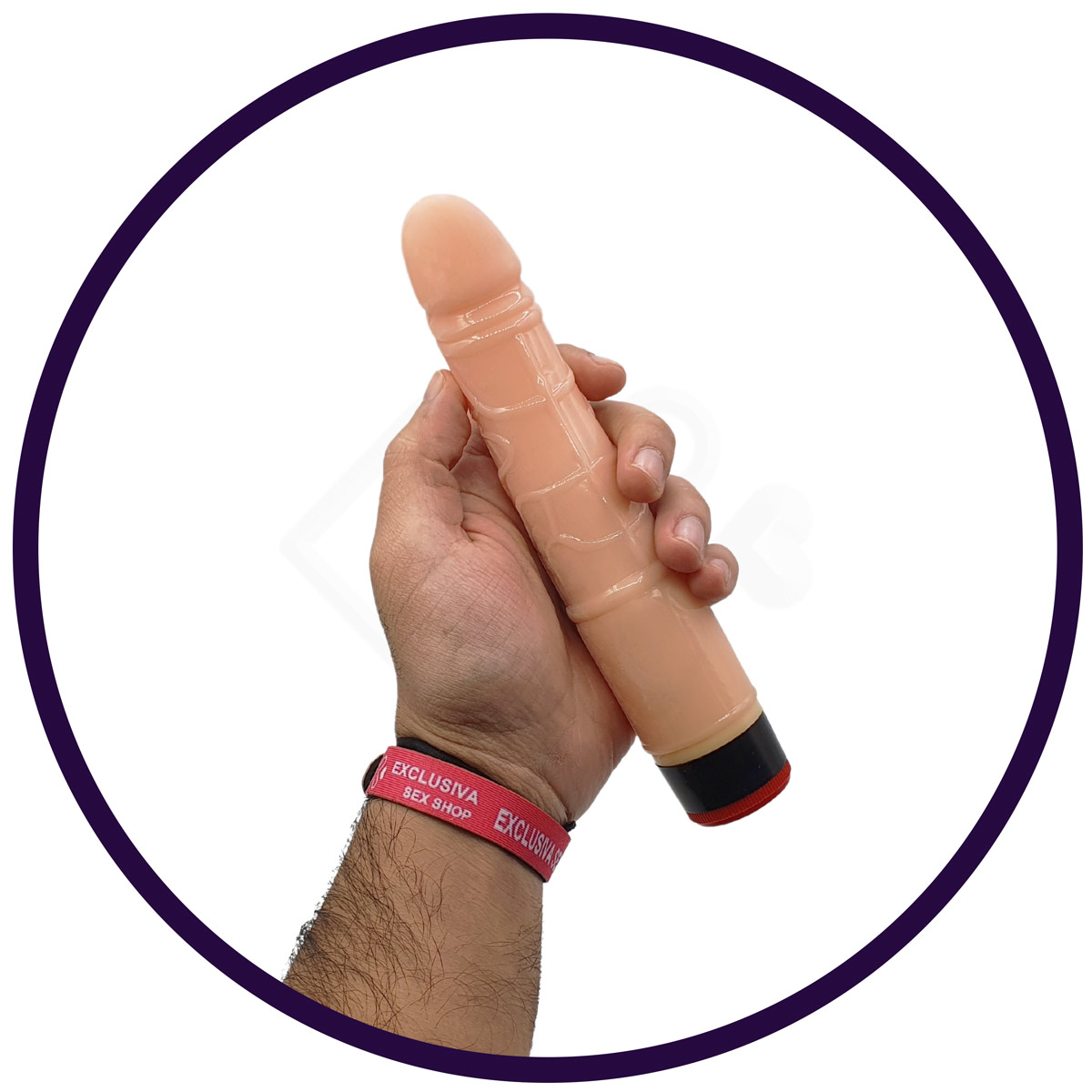 Prótese Peniana Realística com Vibração Multivelocidade - Black Cherry 7.75 | 15,5 x 3,1 cm - 6