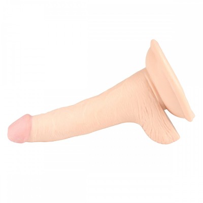 Foto 5 do produto Prótese Peniana Realístico com Glande, Escroto e Ventosa - Lifelike Realistic Dildo | 13 x 3,2 cm