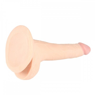 Foto 6 do produto Prótese Peniana Realístico com Glande, Escroto e Ventosa - Lifelike Realistic Dildo | 13 x 3,2 cm
