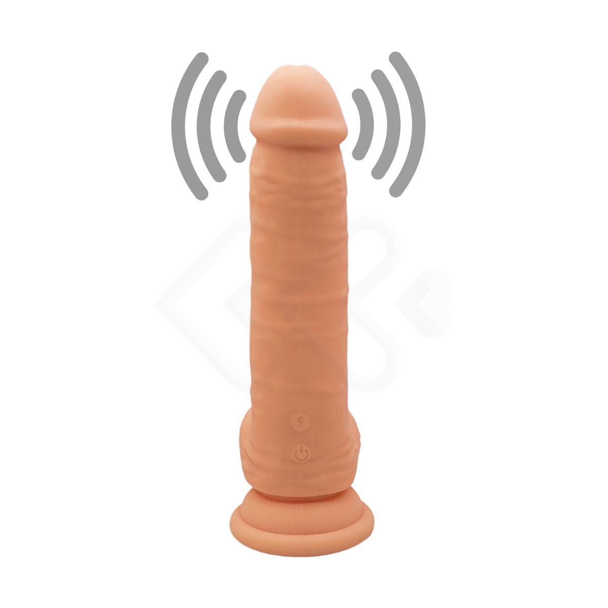 Prótese Peniana Recarregável no Formato Realístico com Escroto, Ventosa, 10 Modos de Vibração - Aphrodisia Escapade 6 | 14,2 x 3,8 cm - 3