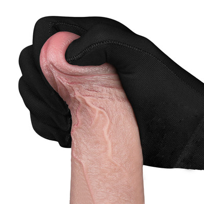 Prótese Peniana Recarregável em Silicone com Escroto, Glande Definida e 10 Modos de Vibração - Lovetoy Dual Layered 12" | 21,5 x 4 cm
