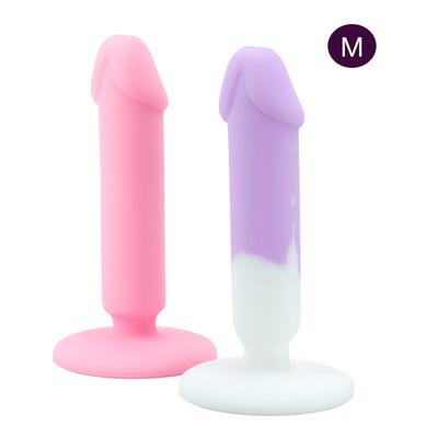 Foto 1 do produto Prótese Peniana em Silicone Atóxico com Glande Definida e Base Ventosa Ampla - Sexy Import | 13,4 x 3,5 cm | Disponível em 2 Cores