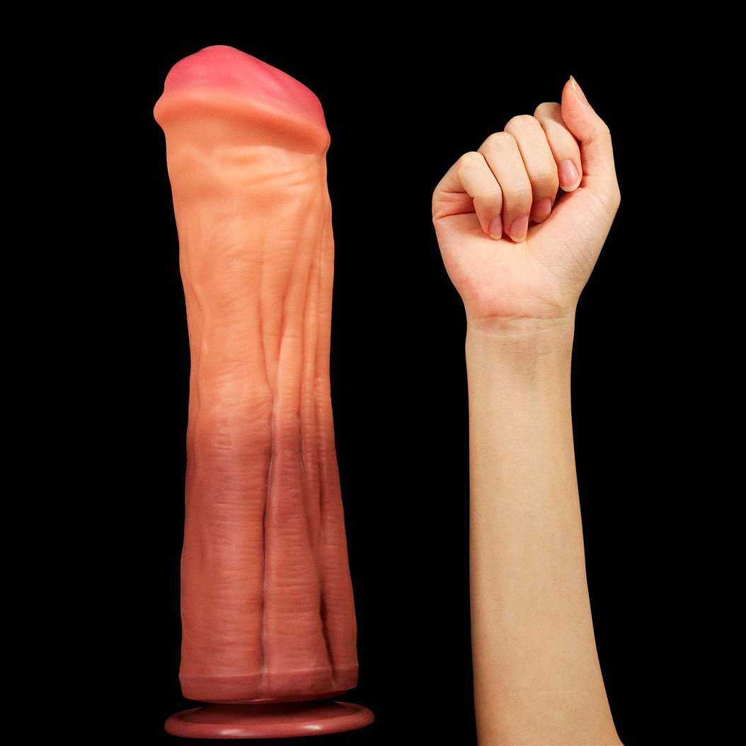 Prótese Peniana em Silicone para Fisting com Textura e Ventosa - Lovetoy Nature Cock 12" | 28 x 7,5 cm - 4