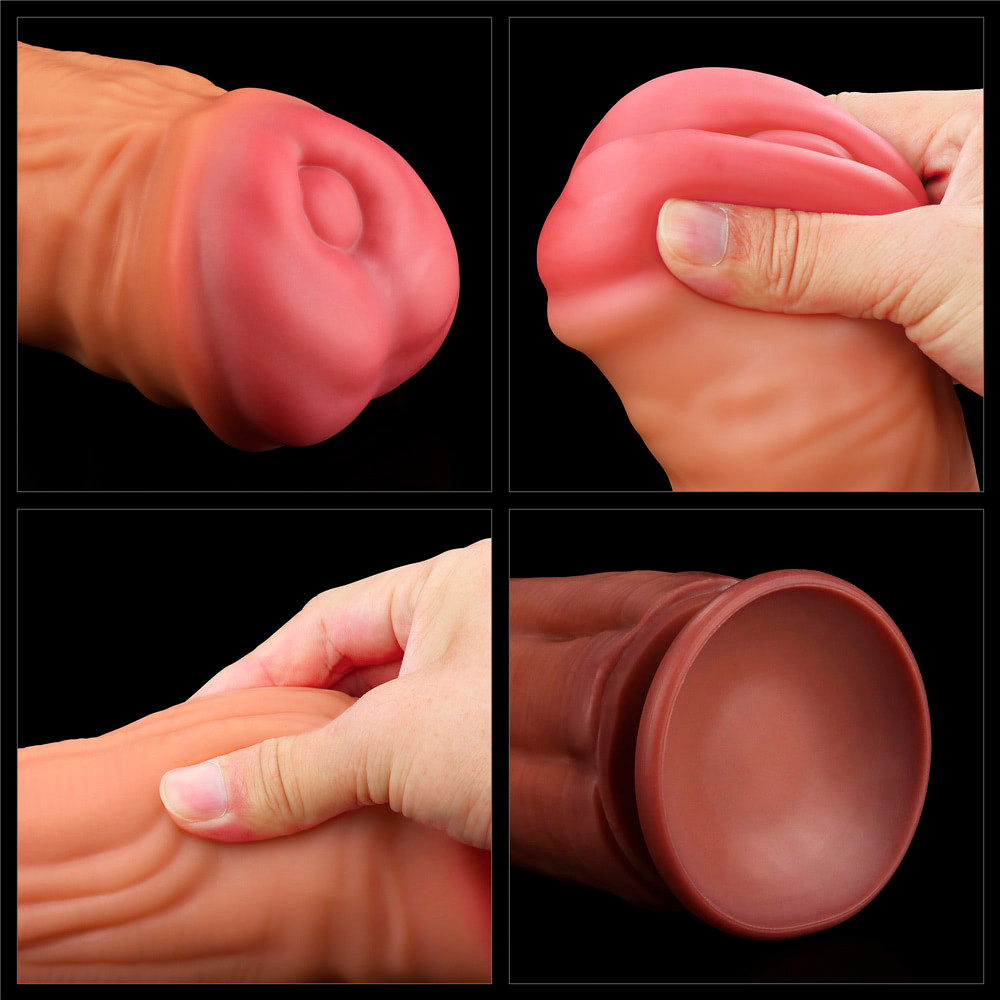 Prótese Peniana em Silicone para Fisting com Textura e Ventosa - Lovetoy Nature Cock 12" | 28 x 7,5 cm - 5