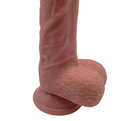 Foto 3 do produto Prótese Peniana em  Silicone, com Glande Definida, Veias Dilatadas e Ventosa Forte - Taurus | 15,5 x 3,9 cm