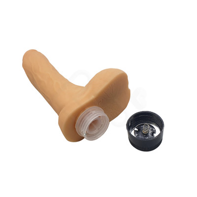 Foto 4 do produto Prótese Peniana em Silicone com Glande Definida, Veias Salientes, Escroto e Vibração Multivelocidade - Vibration Lure | 14 X 3,5 cm