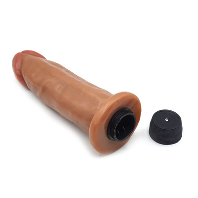 Prótese Peniana em Silicone com Glande Definida, Veias e Vibração Multivelocidade - Adão & Eva | 19 x 5 cm