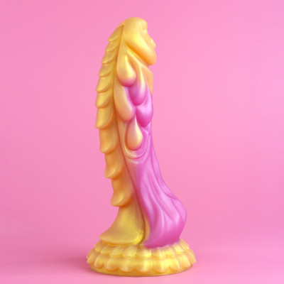 Foto 1 do produto Prótese Peniana em Silicone Premium com Glande Definida, Texturas, Elevações e Base Ventosa - Laphiving Mustang Monstro | 19 x 6,4 cm