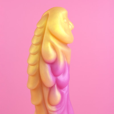 Foto 2 do produto Prótese Peniana em Silicone Premium com Glande Definida, Texturas, Elevações e Base Ventosa - Laphiving Mustang Monstro | 19 x 6,4 cm