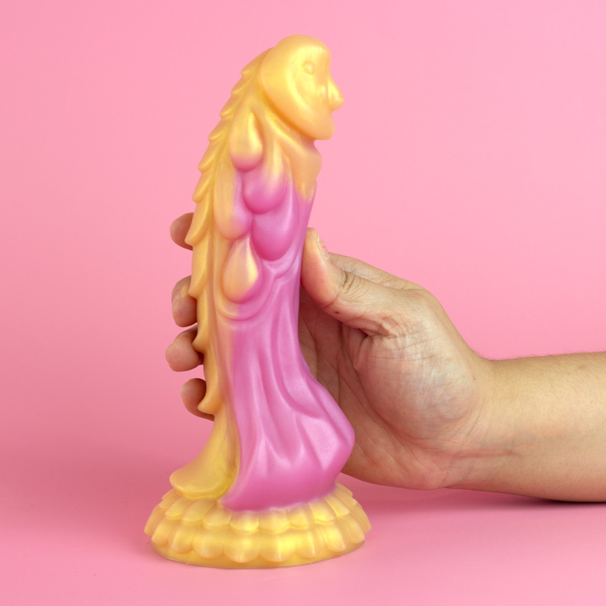 Prótese Peniana em Silicone Premium com Glande Definida, Texturas, Elevações e Base Ventosa - Laphiving Mustang Monstro | 19 x 6,4 cm - 6