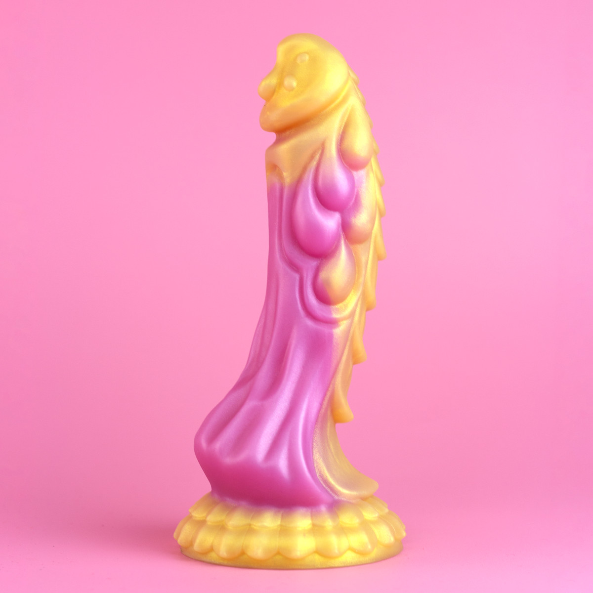 Prótese Peniana em Silicone Premium com Glande Definida, Texturas, Elevações e Base Ventosa - Laphiving Mustang Monstro | 19 x 6,4 cm - 5