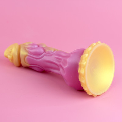 Foto 3 do produto Prótese Peniana em Silicone Premium com Glande Definida, Texturas, Elevações e Base Ventosa - Laphiving Mustang Monstro | 19 x 6,4 cm