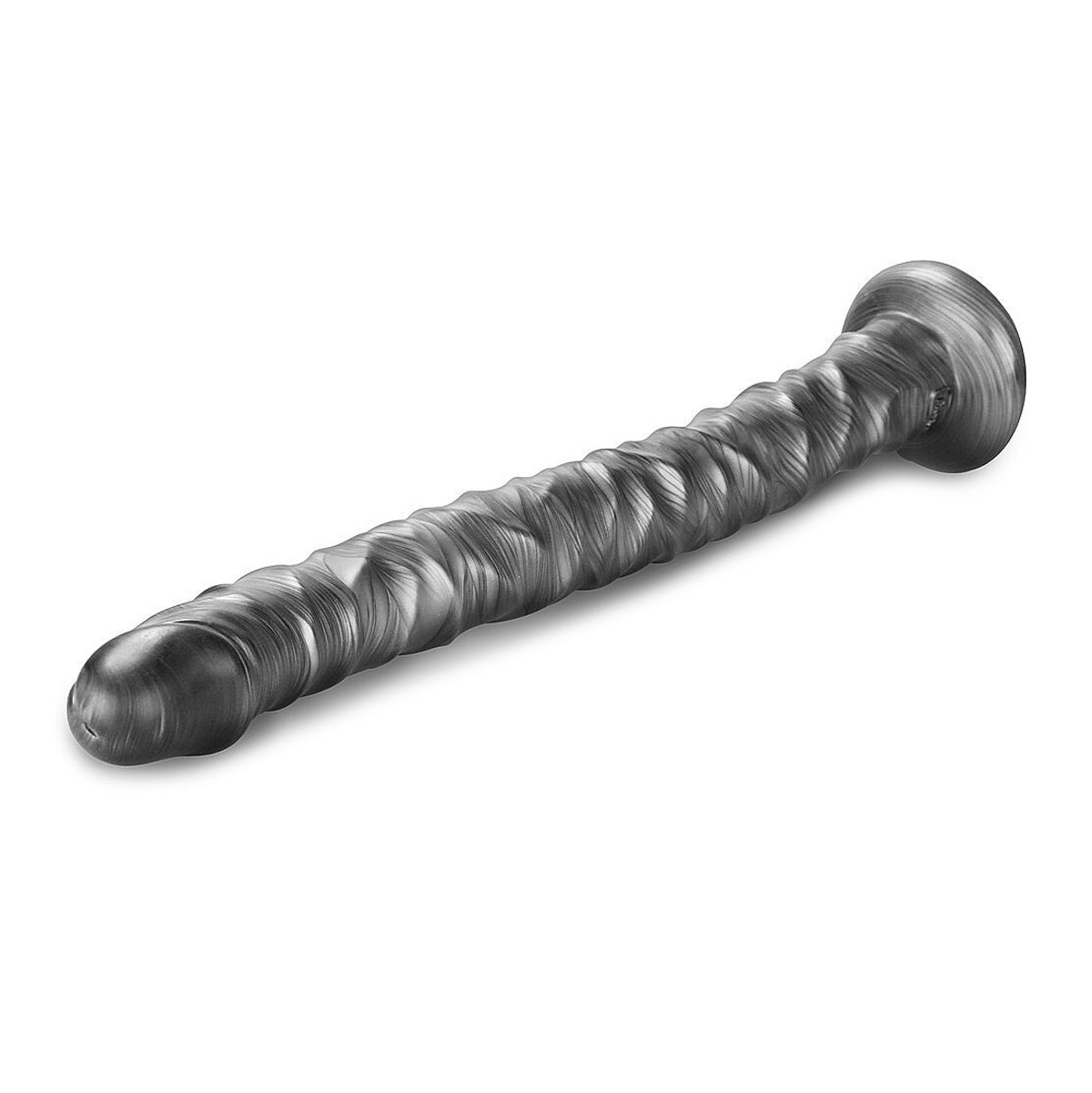 Prótese Peniana com Texturas em PVC Macio, 10 Modos de Vibração e Recarregável - Lovetoy Vibrax Slider | 38 x 4 cm - 5