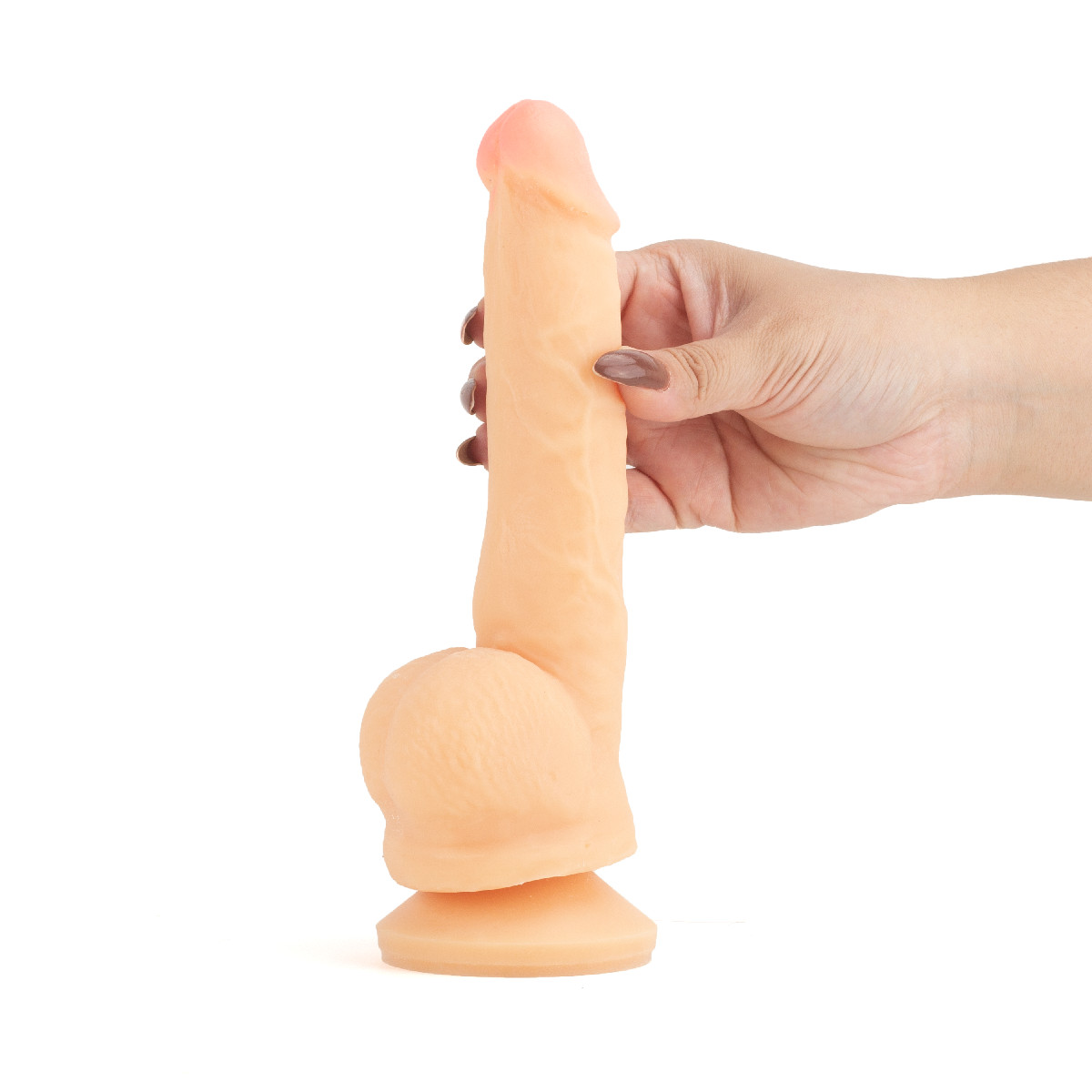 Prótese Peniana em TPE com Base Ventosa, Glande, Escroto e Vértebra - Magic Sexy | 16 x 3,8 cm | Disponível em 3 Cores - 5