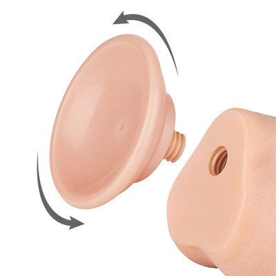 Foto 11 do produto Prótese Peniana em TPE com Escroto, Vertebra e Ventosa Removível - LoveToy Sliding-Slin Dong 7.5'' | 13,2 x 3,6 cm | Disponível em 3 Cores