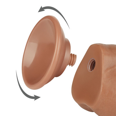 Foto 3 do produto Prótese Peniana em TPE com Escroto, Vertebra e Ventosa Removível - LoveToy Sliding-Slin Dong 7.5'' | 13,2 x 3,6 cm | Disponível em 3 Cores
