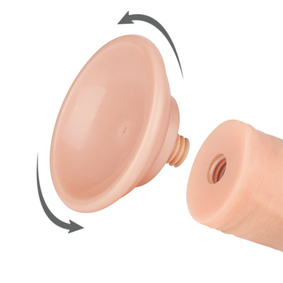 Foto 8 do produto Prótese Peniana em TPE com Glande Definida, Vertebra e Ventosa Removível - LoveToy Sliding-Slin Dong 8.0'' | 18 x 3,8 cm | Disponível em 3 Cores