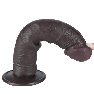 Foto 11 do produto Prótese Peniana em TPE com Glande Definida, Vertebra e Ventosa Removível - LoveToy Sliding-Slin Dong 8.0'' | 18 x 3,8 cm | Disponível em 3 Cores