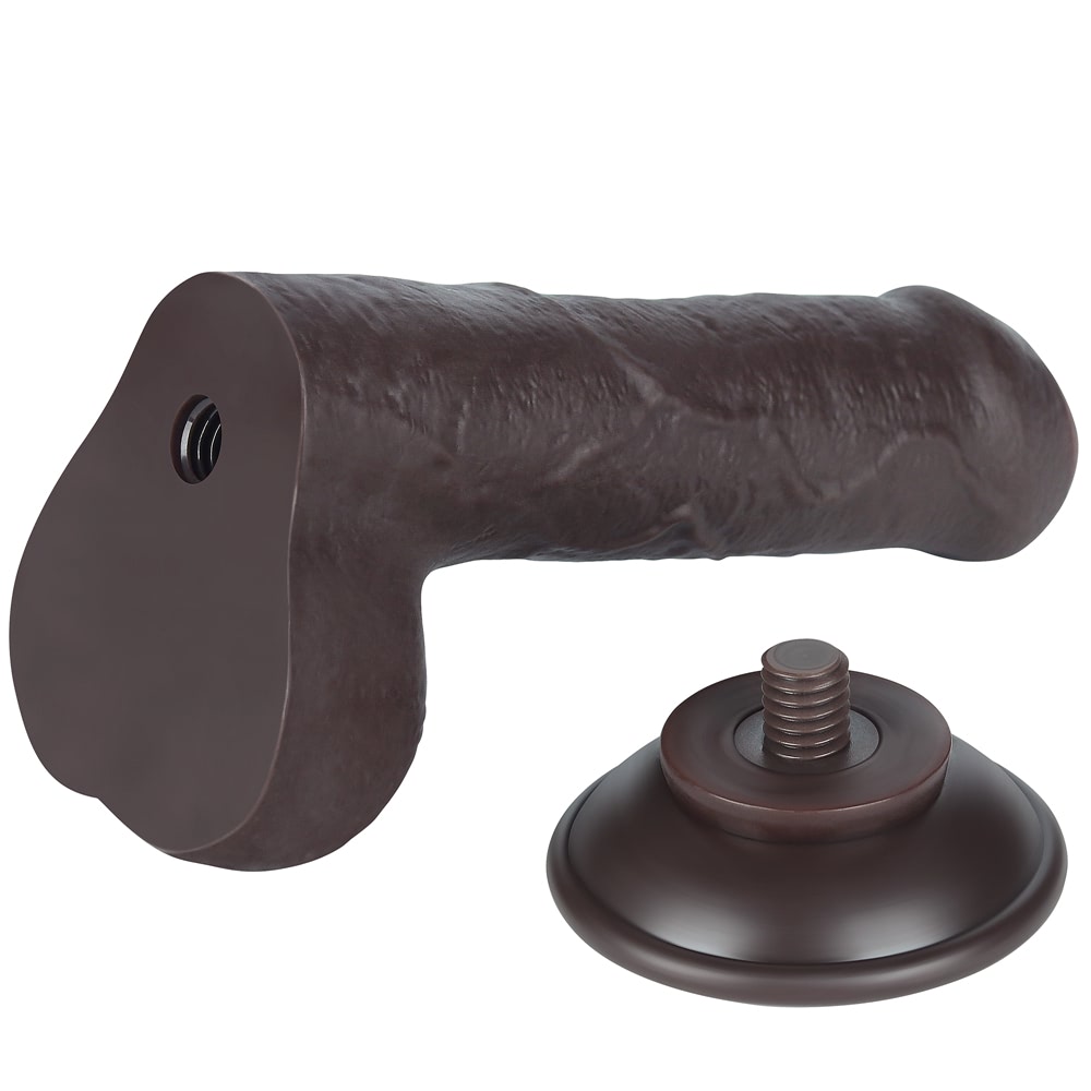 Prótese Peniana Com Escroto em TPE com Prepúcio, Vertebra e Ventosa Removível - LoveToy Sliding-Slin Dong 7.0'' | 12,5 x 3,4 cm | Disponível em 3 Cores - 12