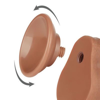 Foto 3 do produto Prótese Peniana Com Escroto em TPE com Prepúcio, Vertebra e Ventosa Removível - LoveToy Sliding-Slin Dong 7.0'' | 12,5 x 3,4 cm | Disponível em 3 Cores