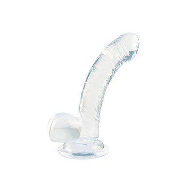 Foto 3 do produto Prótese Peniana em TPE com Textura, Glande Coberta, Escroto e Ventosa - Dildo 6.7 | 13,5 x 3,2 cm | Disponível em 2 Cores