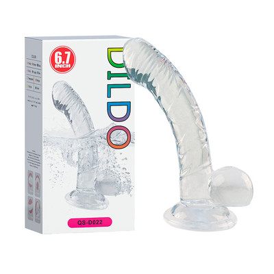 Foto 1 do produto Prótese Peniana em TPE com Textura, Glande Coberta, Escroto e Ventosa - Dildo 6.7 | 13,5 x 3,2 cm | Disponível em 2 Cores