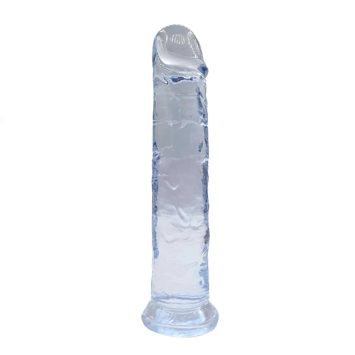 Prótese Peniana em TPE Transparente com Glande Definida, Texturas e Base Ventosa - Dildo 8.5 | 19,5 x 3,8 cm | Disponível em 2 Cores - 4