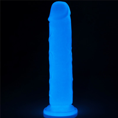 Prótese Peniana em TPE com Ventosa e Efeito Fosforescente - Lovetoy Lumino Play 8.0 | 19,5 x 4 cm