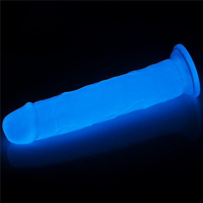 Foto 4 do produto Prótese Peniana em TPE com Ventosa e Efeito Fosforescente - Lovetoy Lumino Play 8.0 | 19,5 x 4 cm