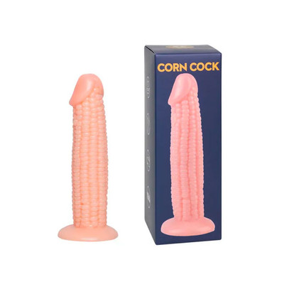 Foto 1 do produto Prótese Peniana com Ventosa, Glande e Texturas com Formato de Espiga de Milho - Corn Cock | 17 x 3,8 cm