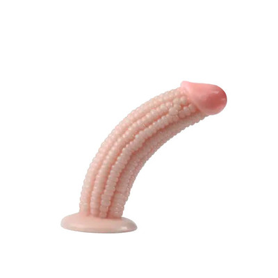 Foto 2 do produto Prótese Peniana com Ventosa, Glande e Texturas com Formato de Espiga de Milho - Corn Cock | 17 x 3,8 cm