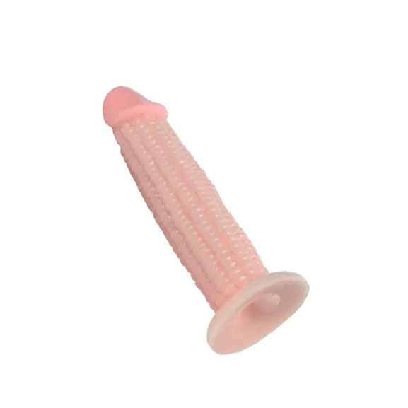 Prótese Peniana com Ventosa, Glande e Texturas com Formato de Espiga de Milho - Corn Cock | 17 x 3,8 cm - 3