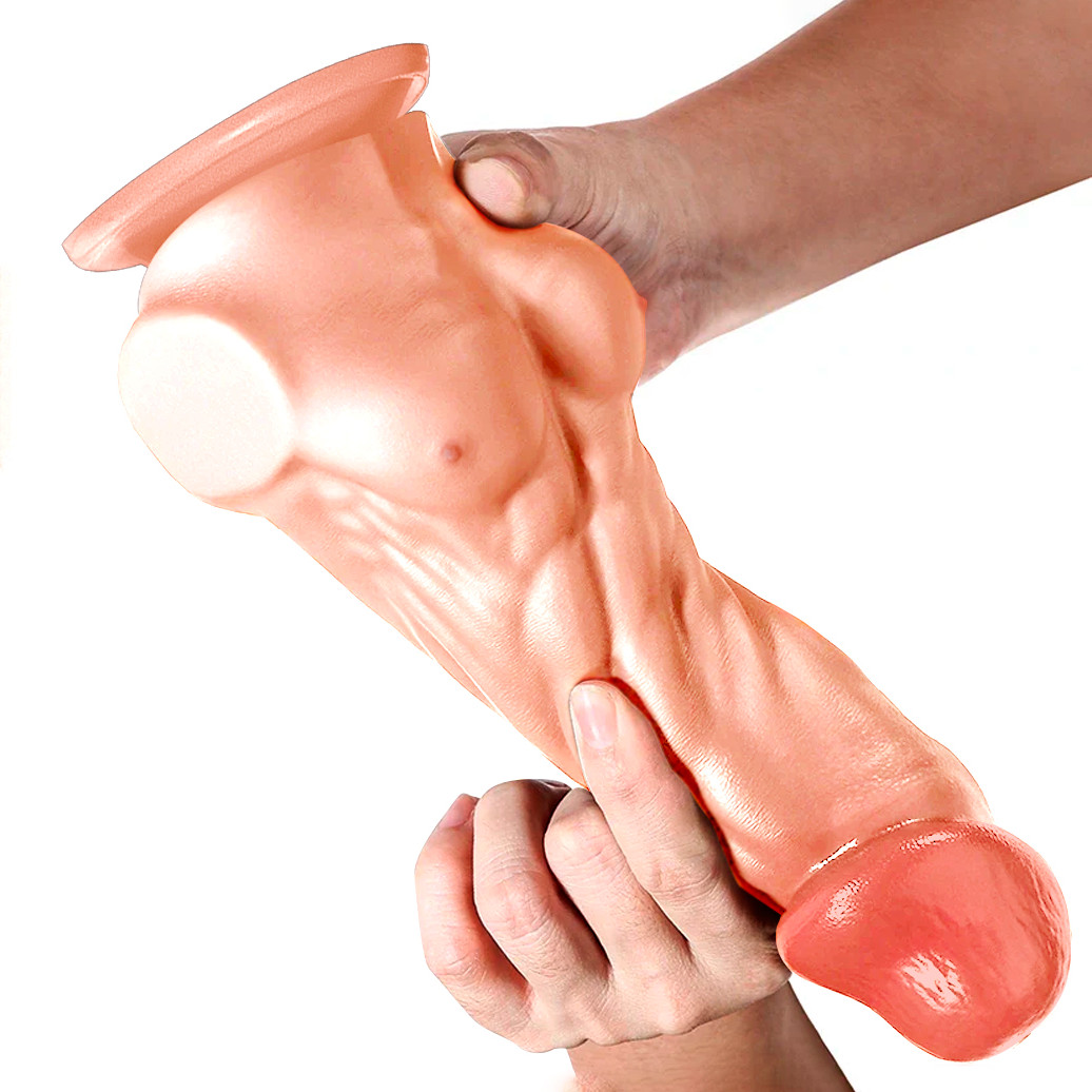 Prótese Peniana com Ventosa, Peitoral e Abdômen em PVC - Adão & Eva Hombre | 19 x 8 cm | Disponível em 2 Cores - 3