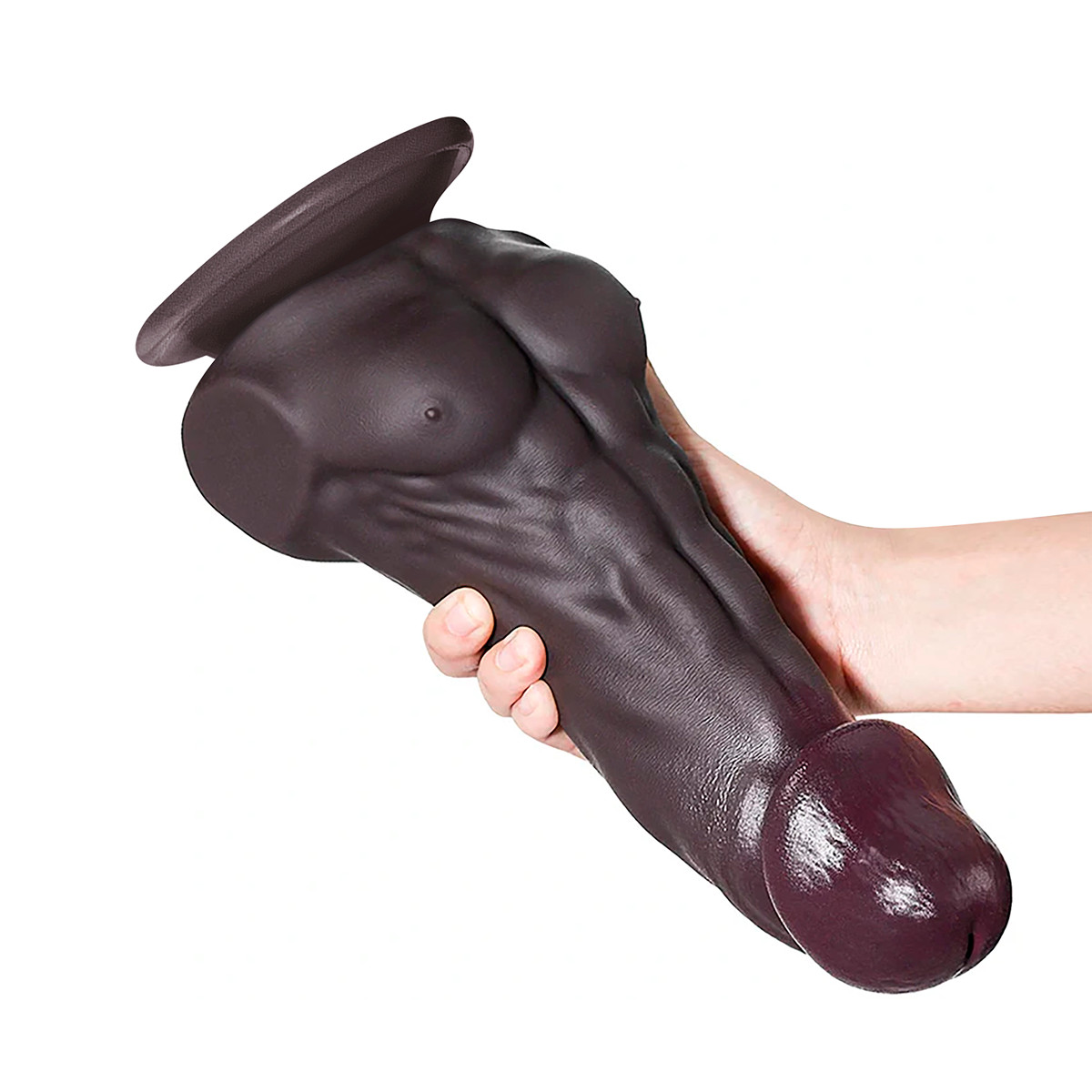 Prótese Peniana com Ventosa, Peitoral e Abdômen em PVC - Adão & Eva Hombre | 19 x 8 cm | Disponível em 2 Cores - 8