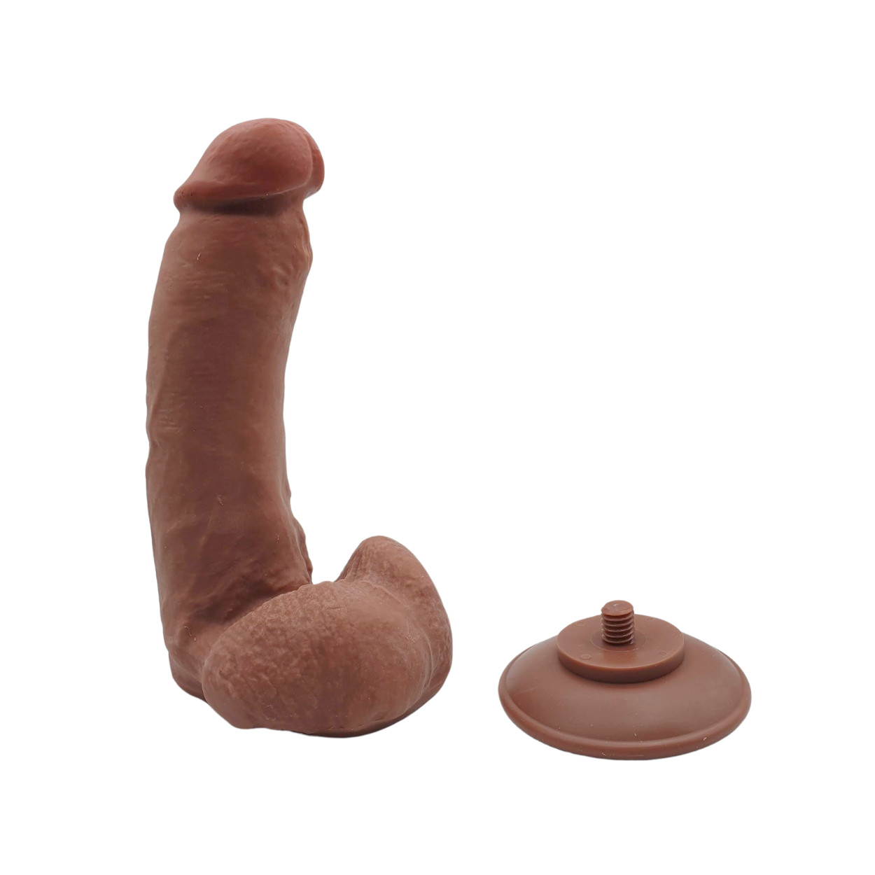 Prótese Peniana com Vertebras, Glande Definida e Escroto Robusto e Ventosa Removível - Mr Switch | 16 x 4,7 cm | Disponível em 2 Cores - 2