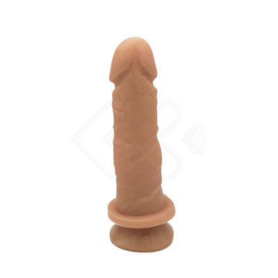 Foto 4 do produto Prótese Peniana com Vibração Multivelocidade, Controle Remoto com Fio e Base em Ventosa - Pura Luxúria | 14,4 x 3,7 cm