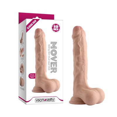 Prótese de Pênis Realístico com Prepúcio, Vertebra e Ventosa - Mover Sliding Skin |19 x 4 cm