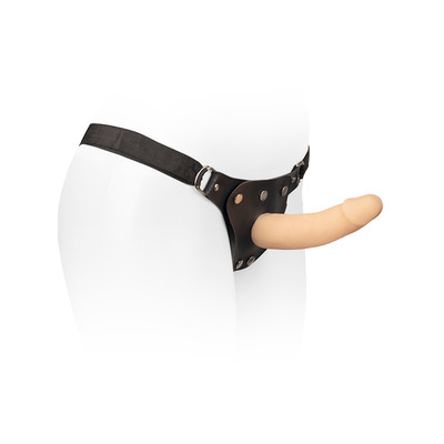 Foto 2 do produto Prótese Realística em Cyberskin com Vértebra e Cinta Peniana Ajustável - CyberDildo 8 | 15,5 x 3,7 cm