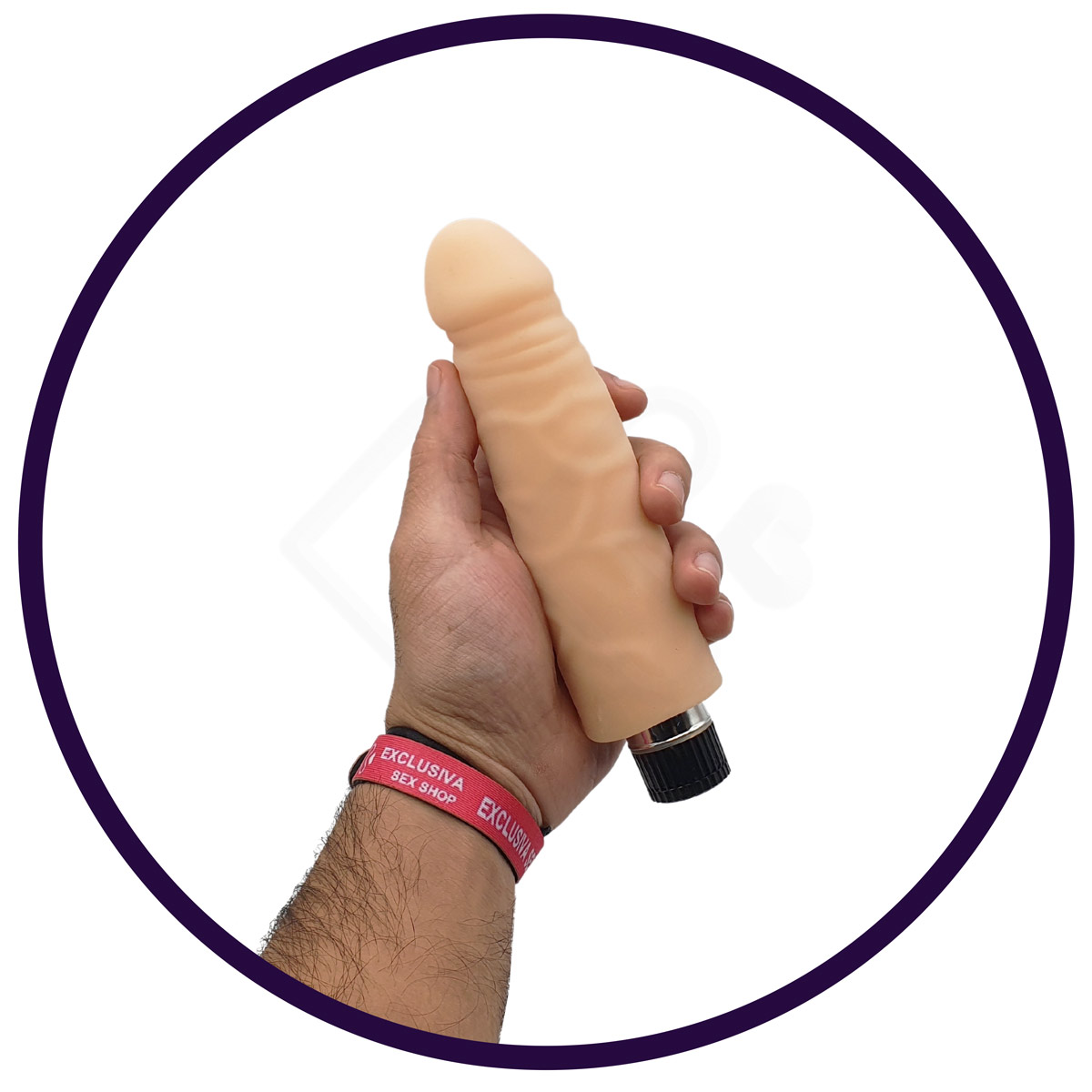 Prótese Realística em Cyberskin com Vibração Multivelocidade - Black Cherry 6.5 | 16,5 x 3,9 cm - 7