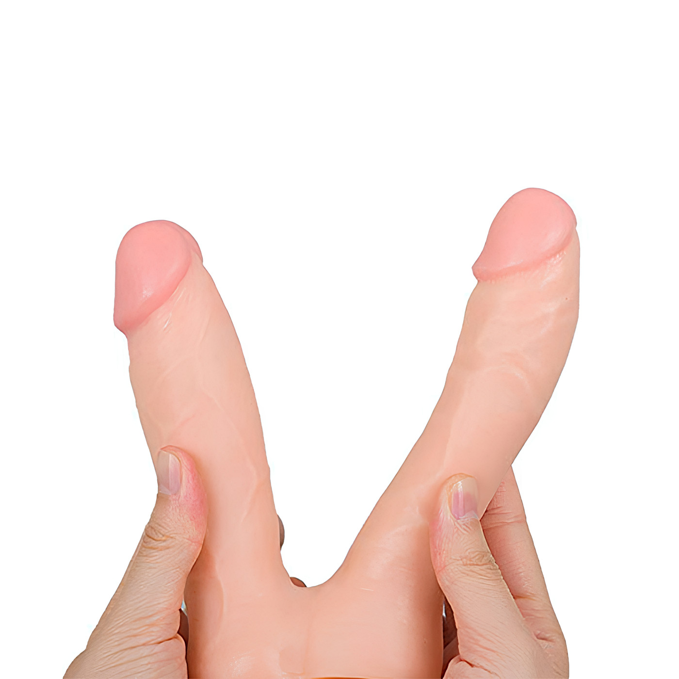 Prótese Peniana Realística Dupla em TPE Macio com Ventosa - Good Vibe Toys - 4