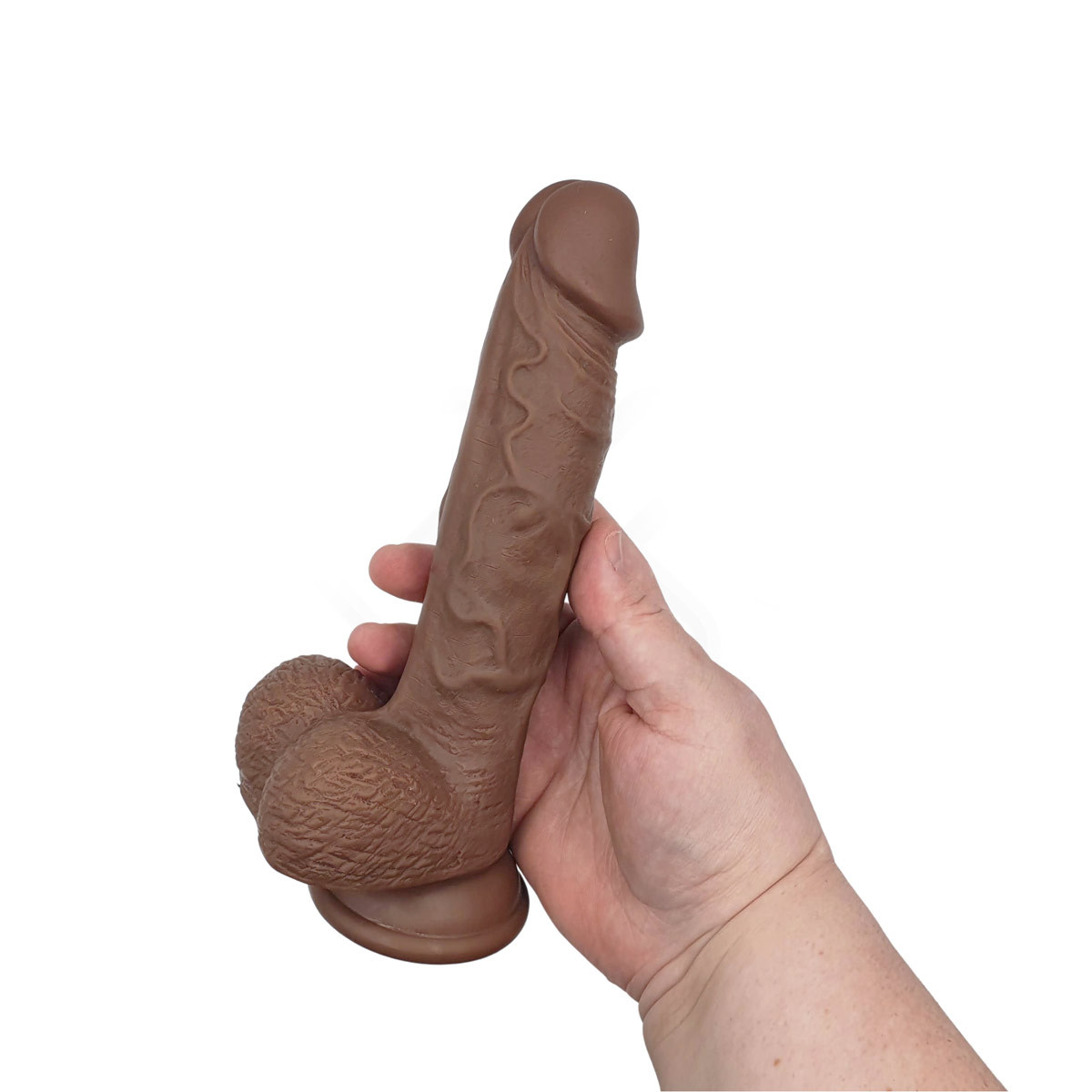 Prótese Realística Flexível com Escroto e Ventosa na Base - Evolved Realistic Dildo 8 | 15 x 4 cm | Disponível em 2 Cores - 7