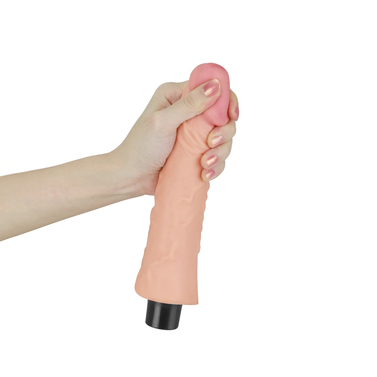 Prótese Realística no Formato de Pênis em Cyberskin com 10 Tipos de Vibrações - Real Softee 8.3" Long | 19,2 x 4,1 cm - 5