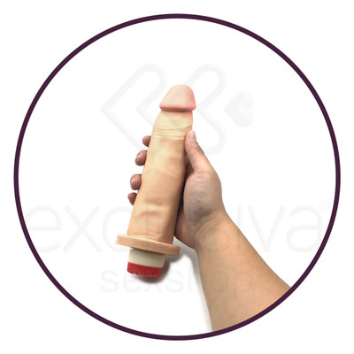 Prótese Realística em Formato de Pênis com Glande Definida e Multivelocidade - Real Peter | 19 x 4 cm | Disponível em 3 Cores