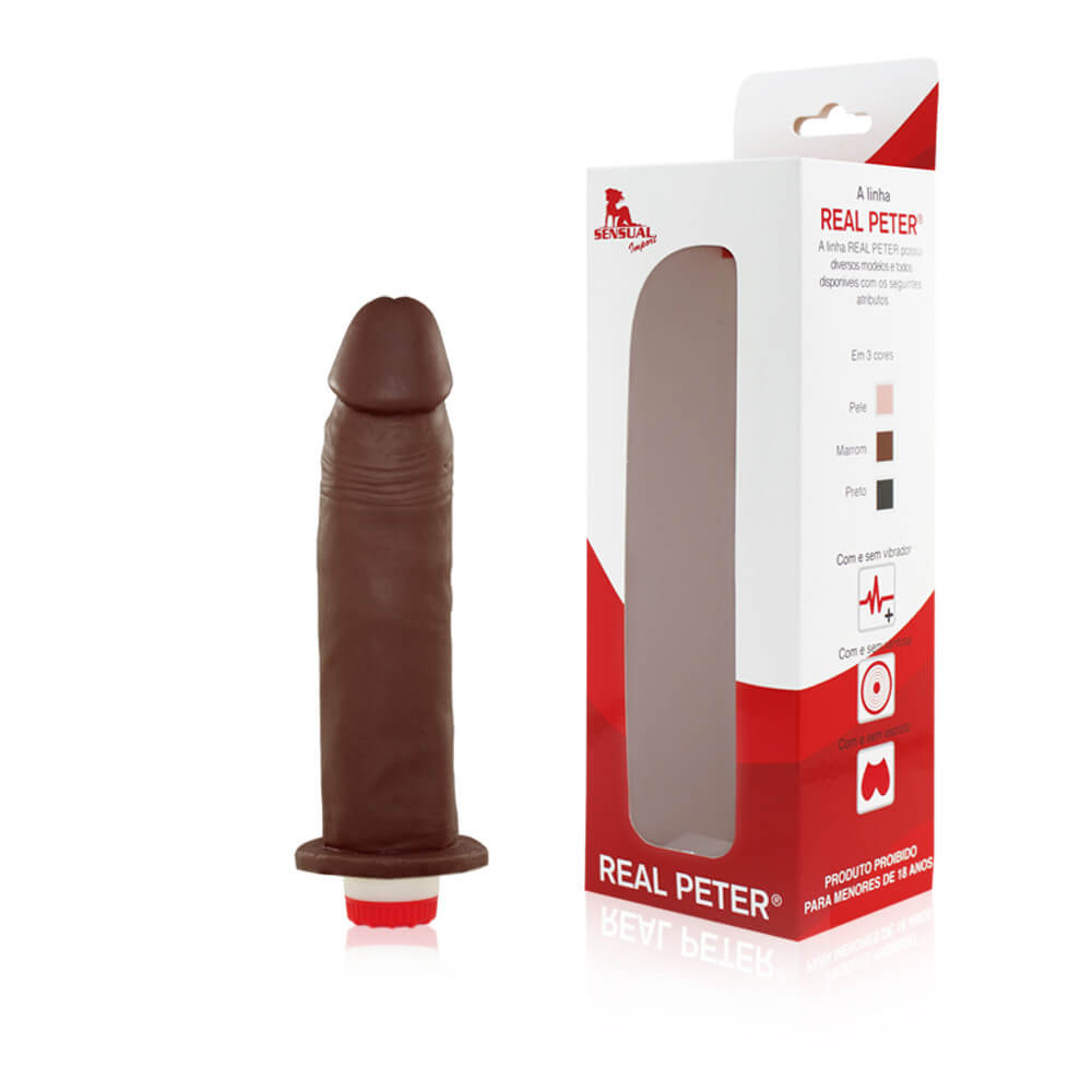 Prótese Realística em Formato de Pênis com Glande Definida e Multivelocidade - Real Peter | 19 x 4 cm | Disponível em 3 Cores - 9