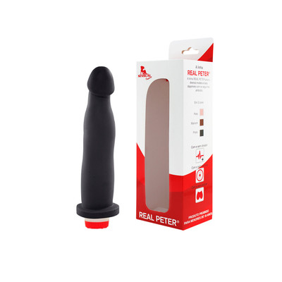 Foto 1 do produto Prótese Realística em Formato de Pênis Liso com Vibração Multivelocidade e Resistente à Água - Real Style Fit | 15,6 x 4,5 cm | Disponível em 3 Cores