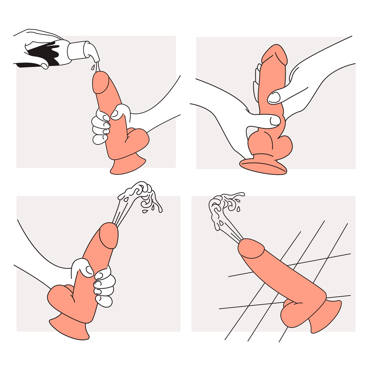 Prótese Realística no Formato de Pênis que Ejacula com Glande Delineada e Ventosa - Adão & Eva Splash | 15,5 x 4 cm - 3